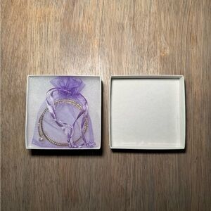 Gold diamond Bracelet with Pearl beads